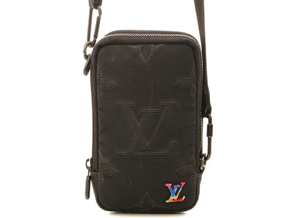 LOUIS VUITTON Double Phone Pouch Clutch Monogram